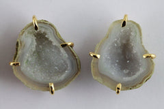 Studs Agate geode druzy , tobasco druzy Earrings, Cave Druzy stud, druzy earrings - Meena Design